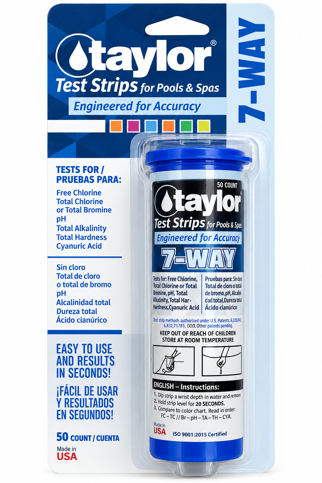 TAYLOR 7 WAY TEST STRIPS PRO SERIES