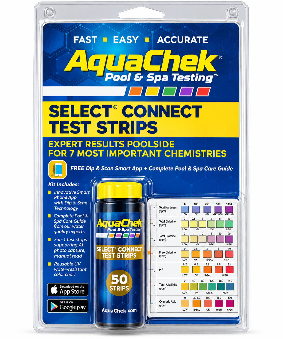 AQUACHECK SELECT CONNECT TEST STRIP WITH KNOWLEDGE BOOK