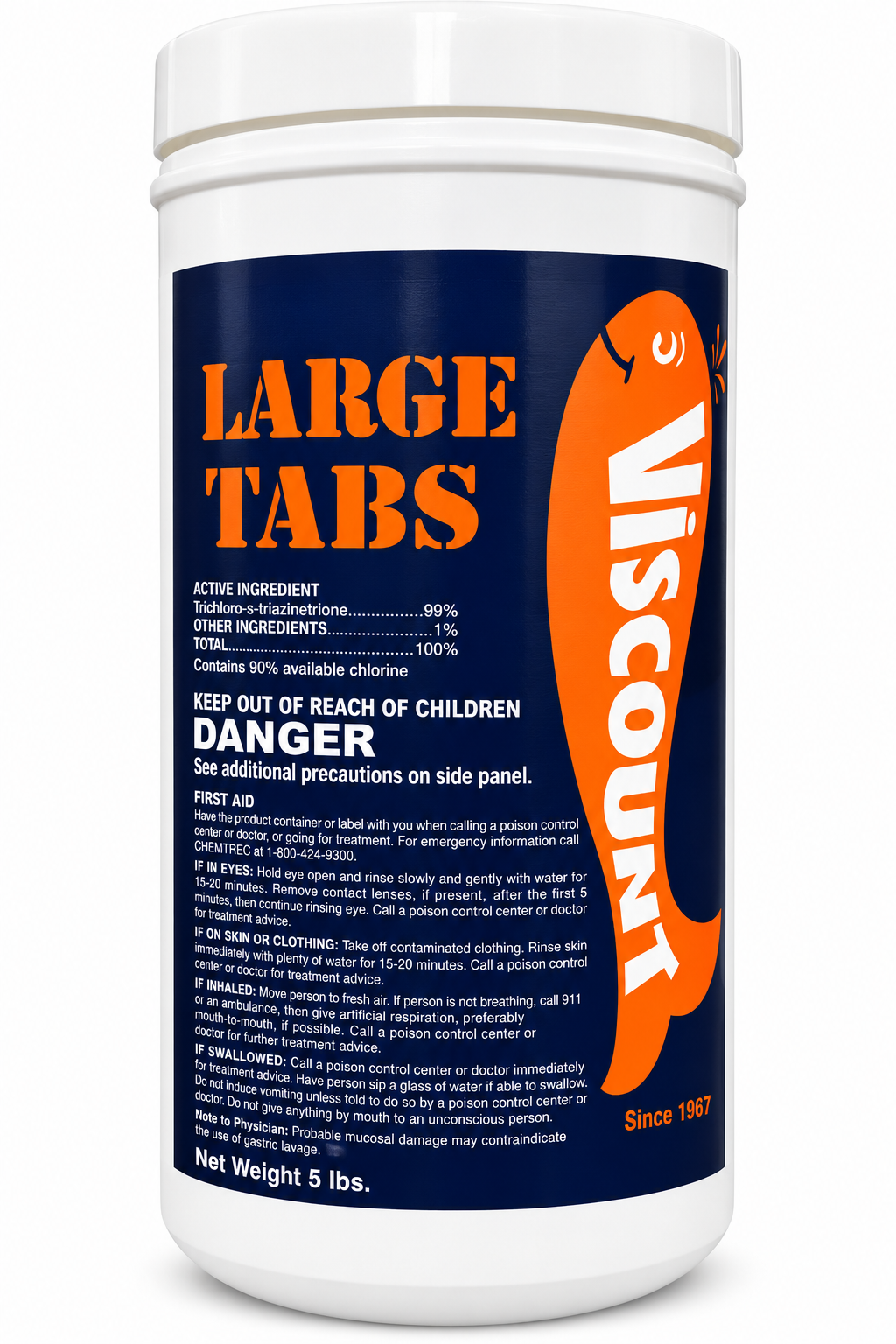 3" large tablet chlorine 5 lbs