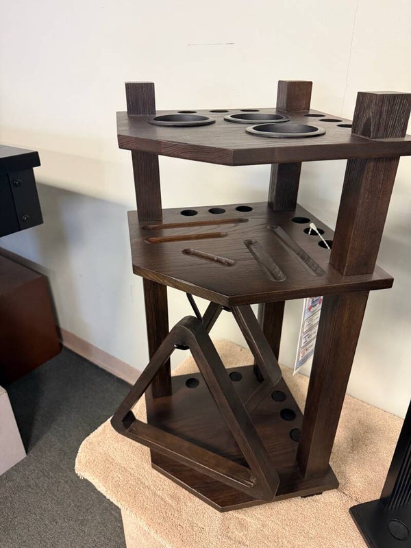 whiskey barrel finish corner rack