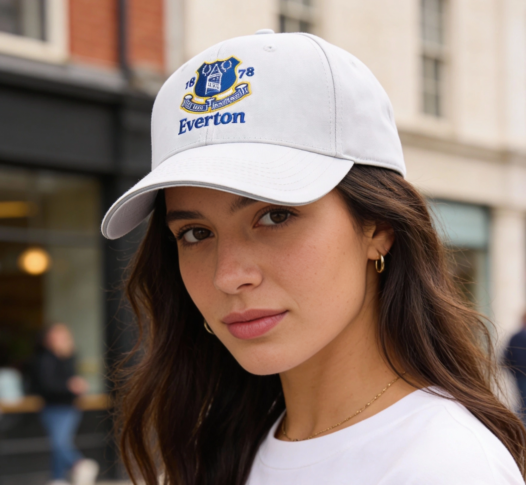 Everton FC Official Wool Blend White Baseball Cap
