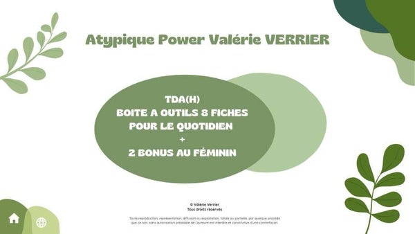 Boite à outils TDA/H : 8 fiches + 2 bonus au féminin