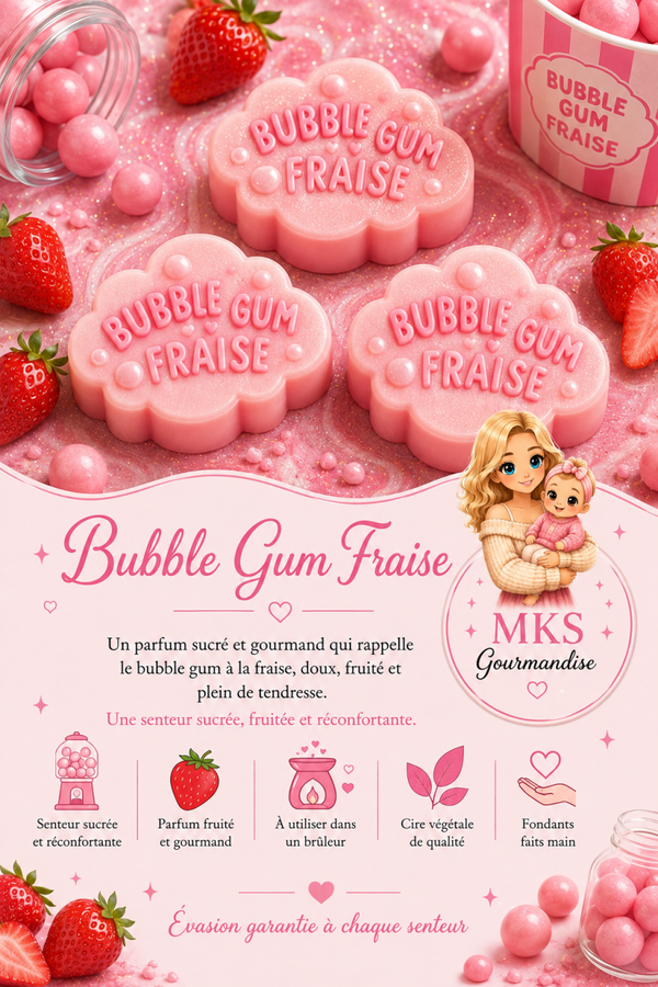 Bubble, gum fraise