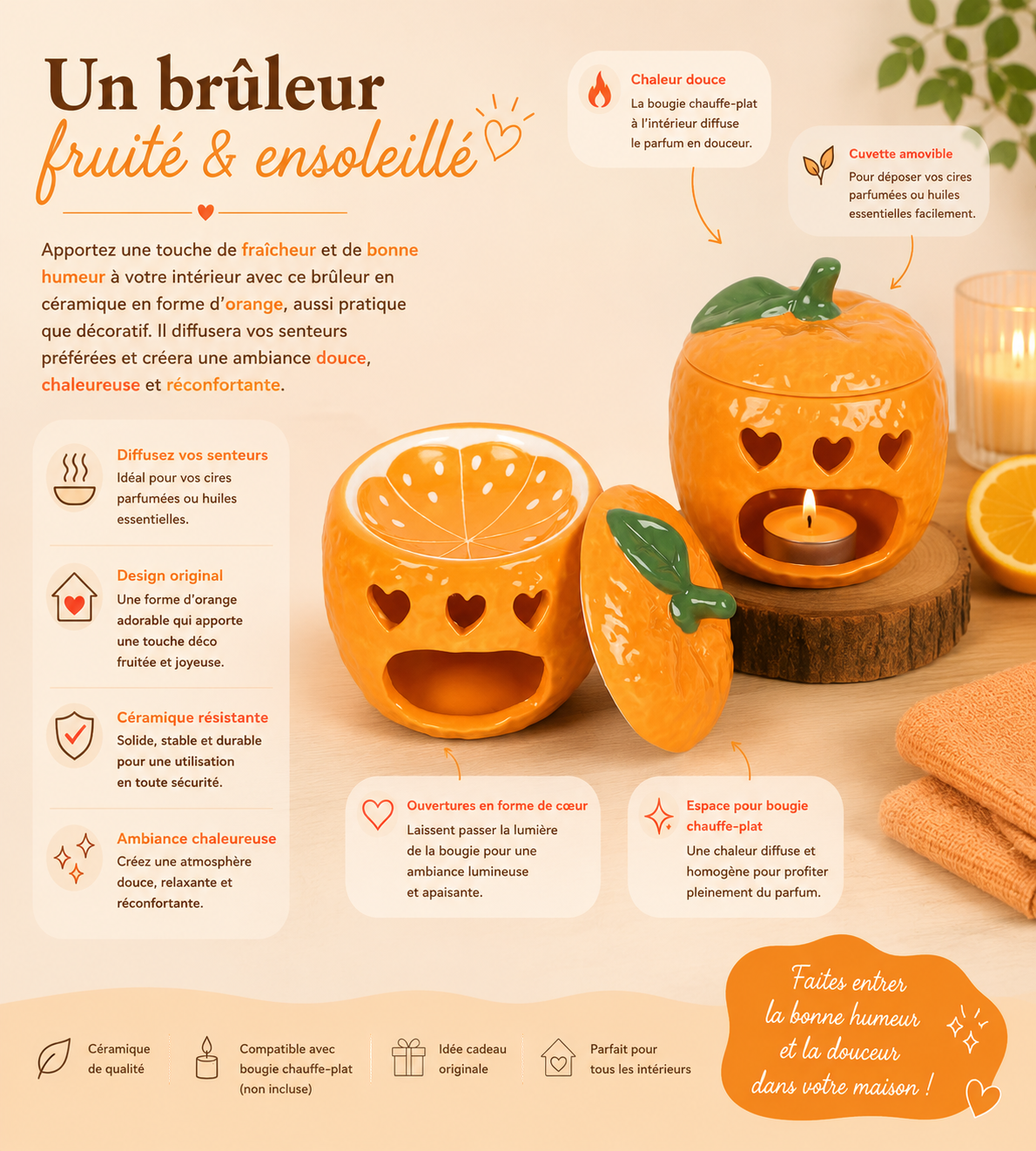 BRÛLEUR EN FORME D'ORANGE