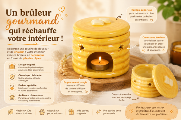 BRÛLEUR EN FORME DE PILE DE CRÊPES