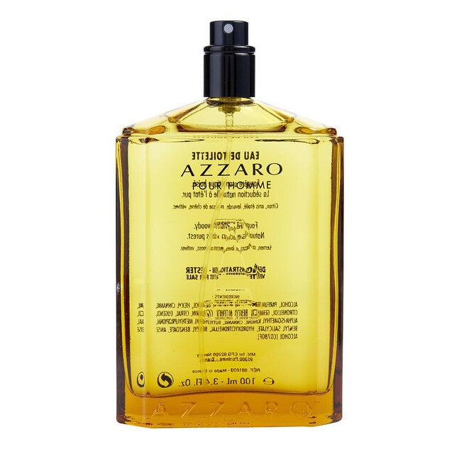 AZZARO POUR HOMME TESTER 3.4 EAU DE TOILETTE SPRAY FOR MEN