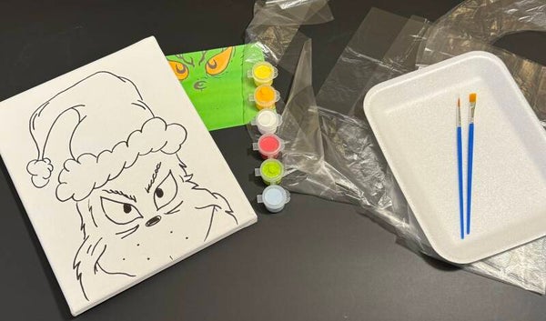 Grinch Santa Hat Paint Kit