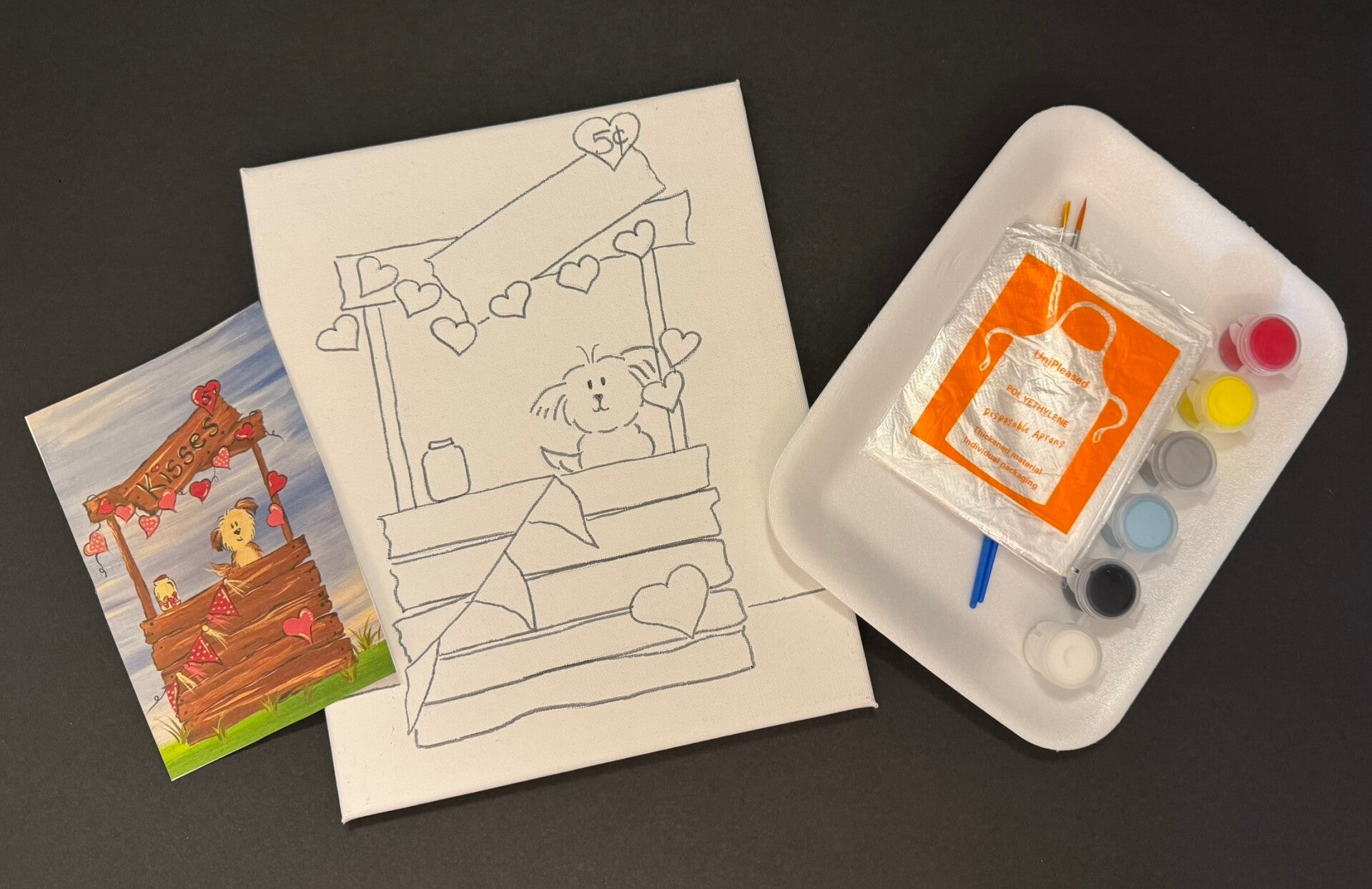 Valentine Kissing Booth Paint Kit