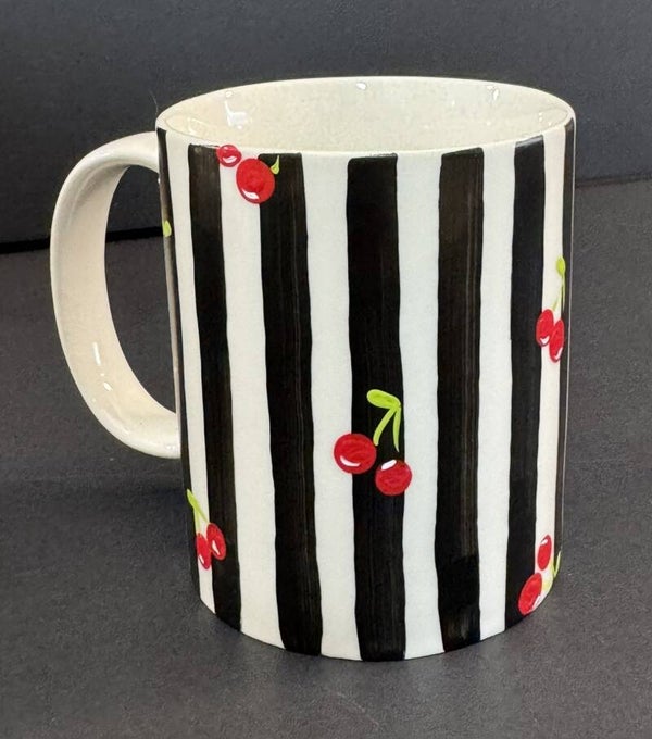 Cherry Stripe Mug Paint Kit
