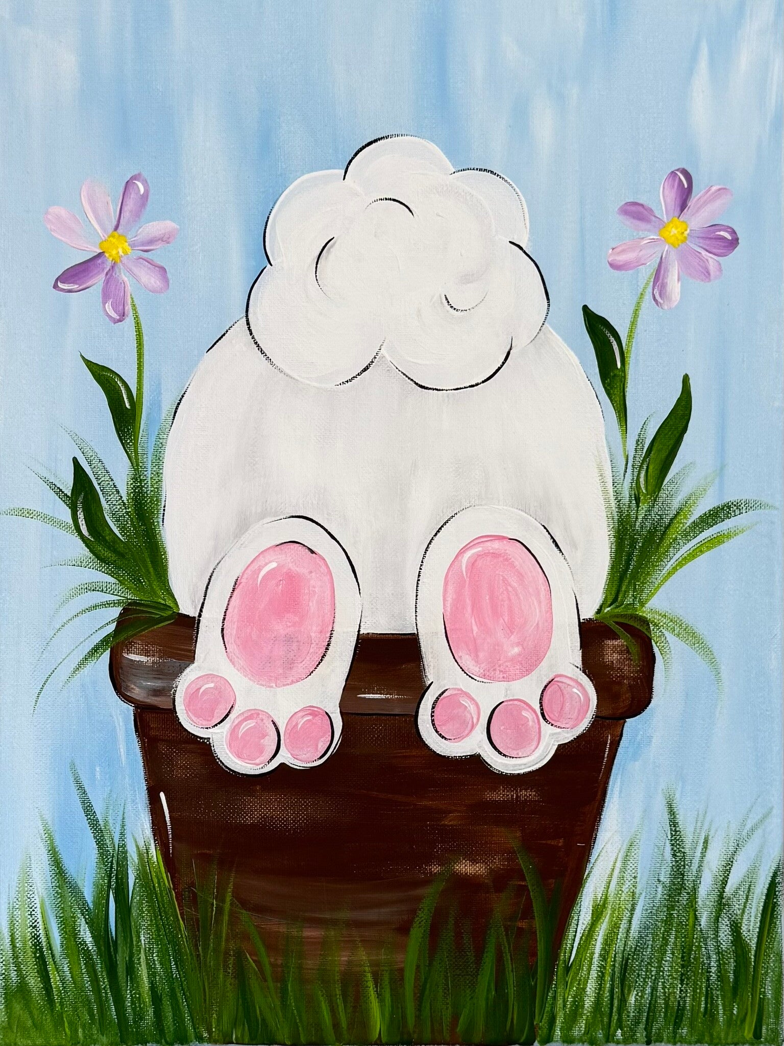 Bunny in a Flowerpot Paint Kit