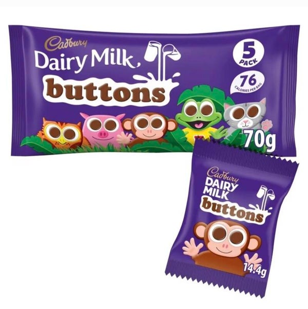 Cadbury Dairy Milk Buttons 5 Pack