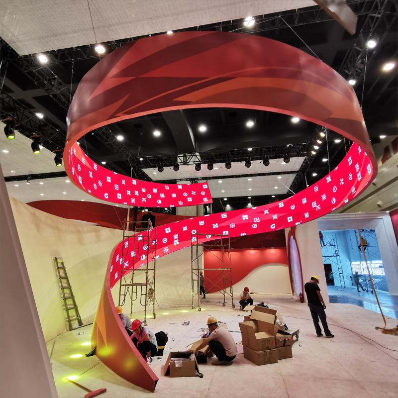 Pantalla LED con modulos flexibles