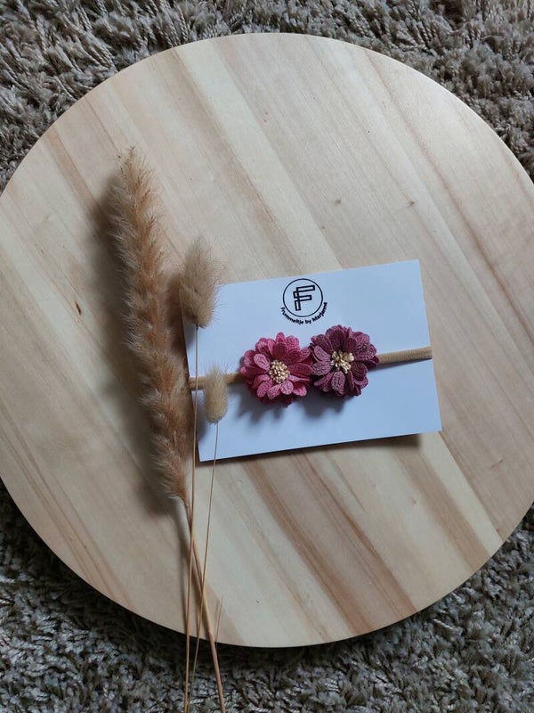 Haarbandje Chrysant paarstinten