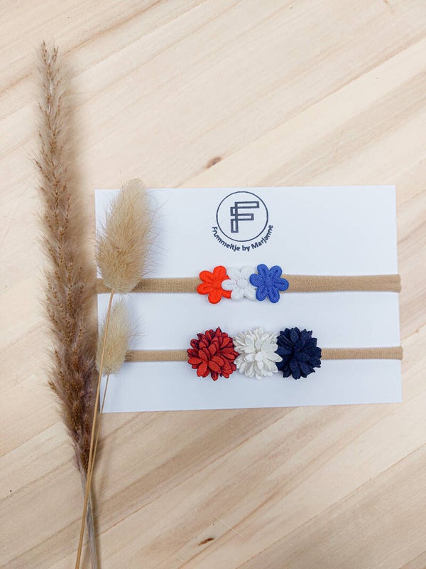 Haarbandjes "rood-wit-blauw"
