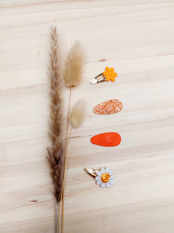 Haarspeldjes Orange - Glitter