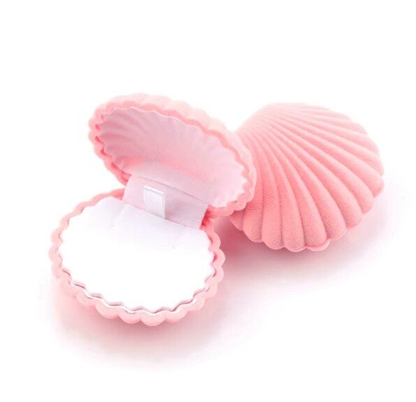 Oorbellen en/of ketting doosje schelp