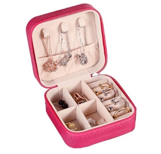 Sieradendoosje rose rood