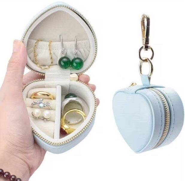 Sieradendoosje met sleutelhanger blauw