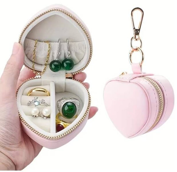 Sieradendoosje met sleutelhanger rose