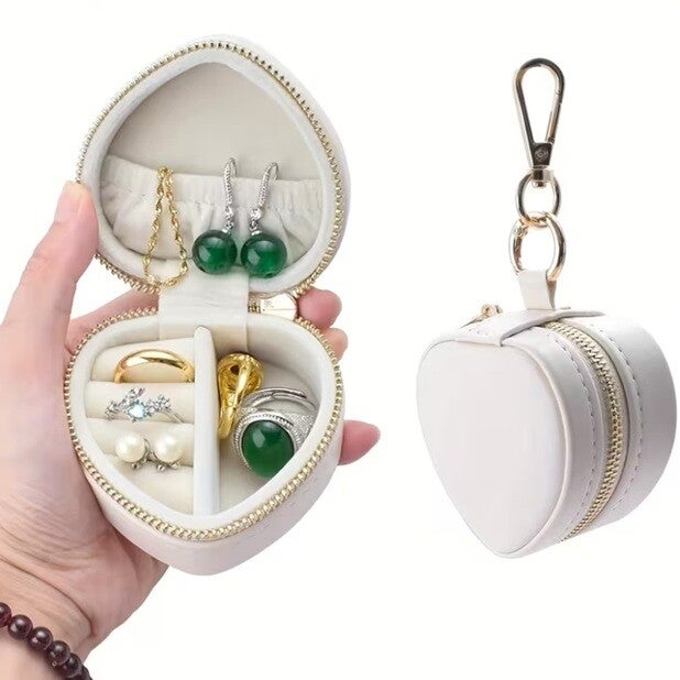 Sieradendoosje met sleutelhanger wit