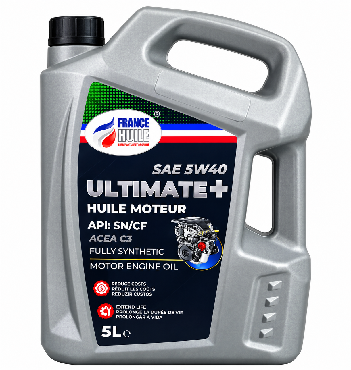 Huile moteur France Huile ULTIMATE+ 5W40 – 5L