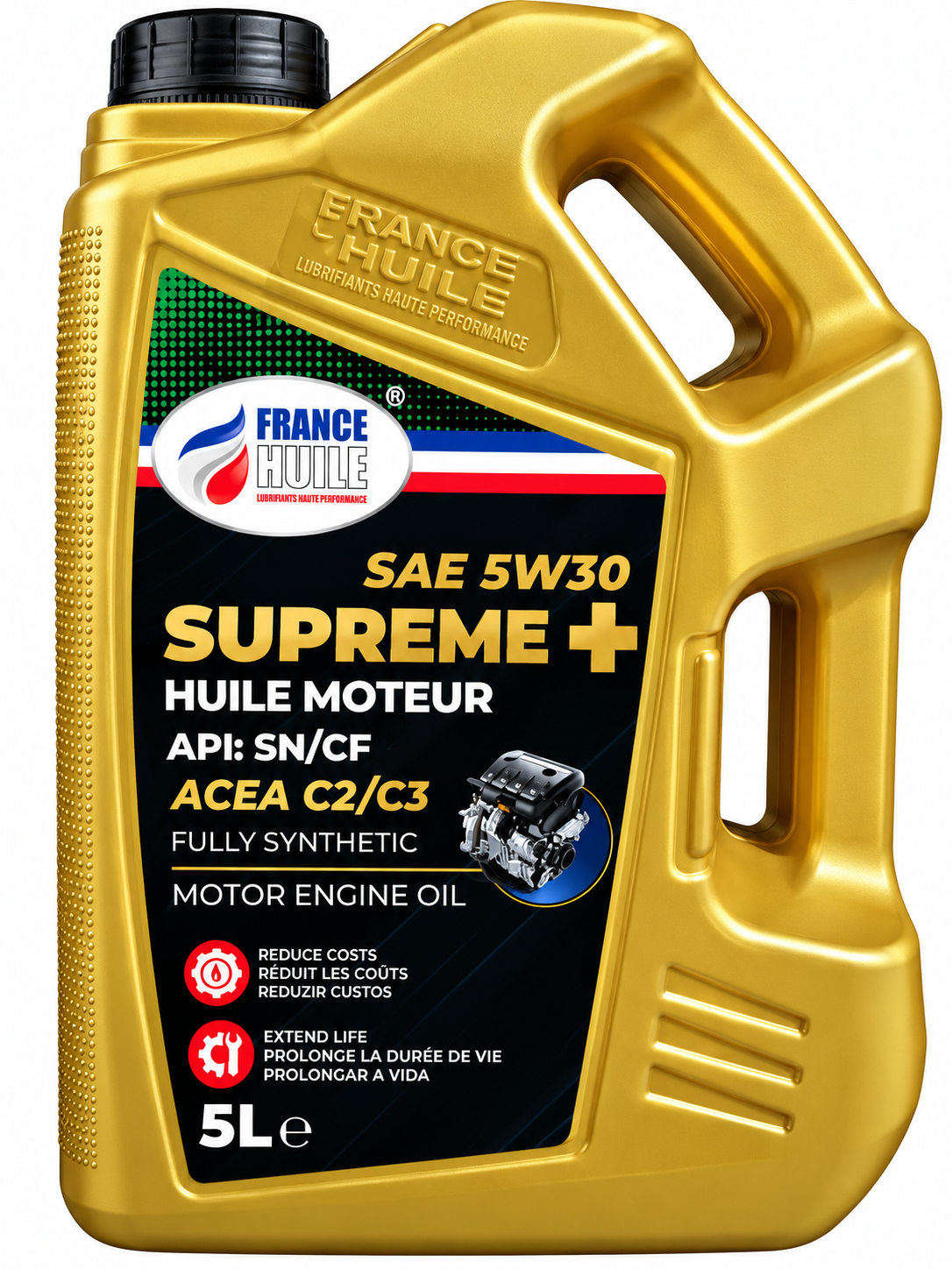 Huile moteur France Huile SUPREME+ 5W30 – 5 L