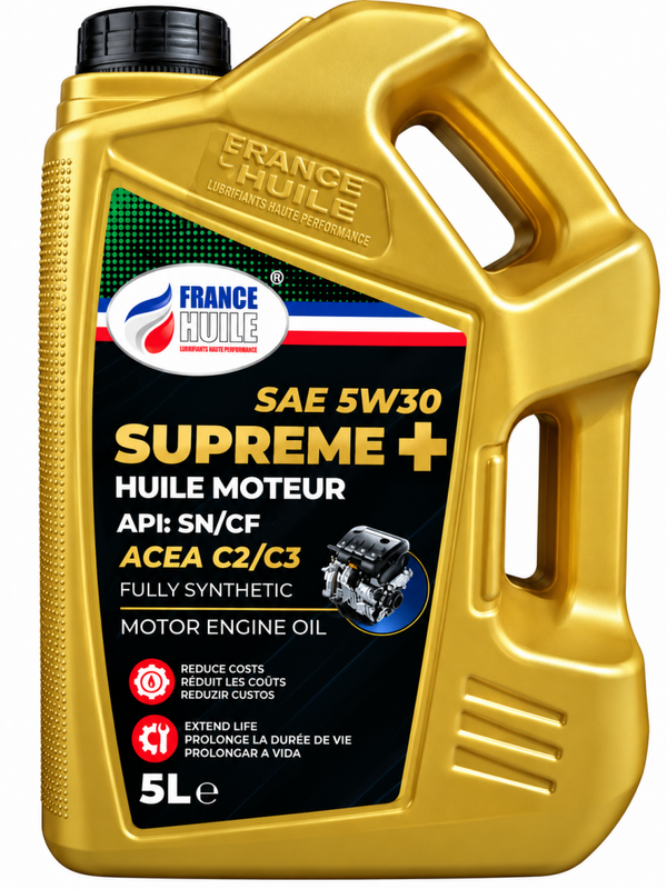 Huile moteur France Huile SUPREME+ 5W30 – 5 L