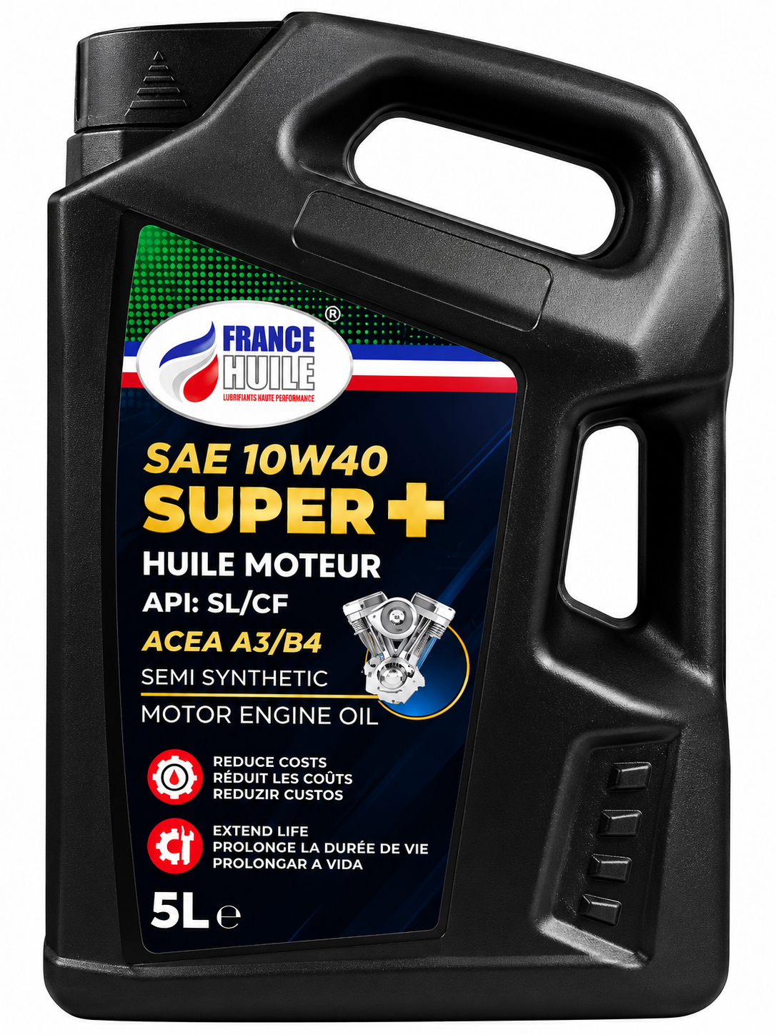 Huile moteur France Huile SUPER+ 10W40 – 5 L