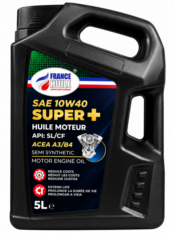 Huile moteur France Huile SUPER+ 10W40 – 5 L