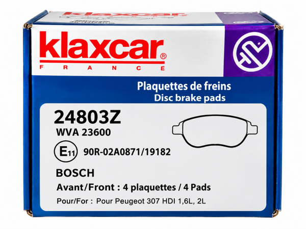 Plaquettes avant KLAXCAR