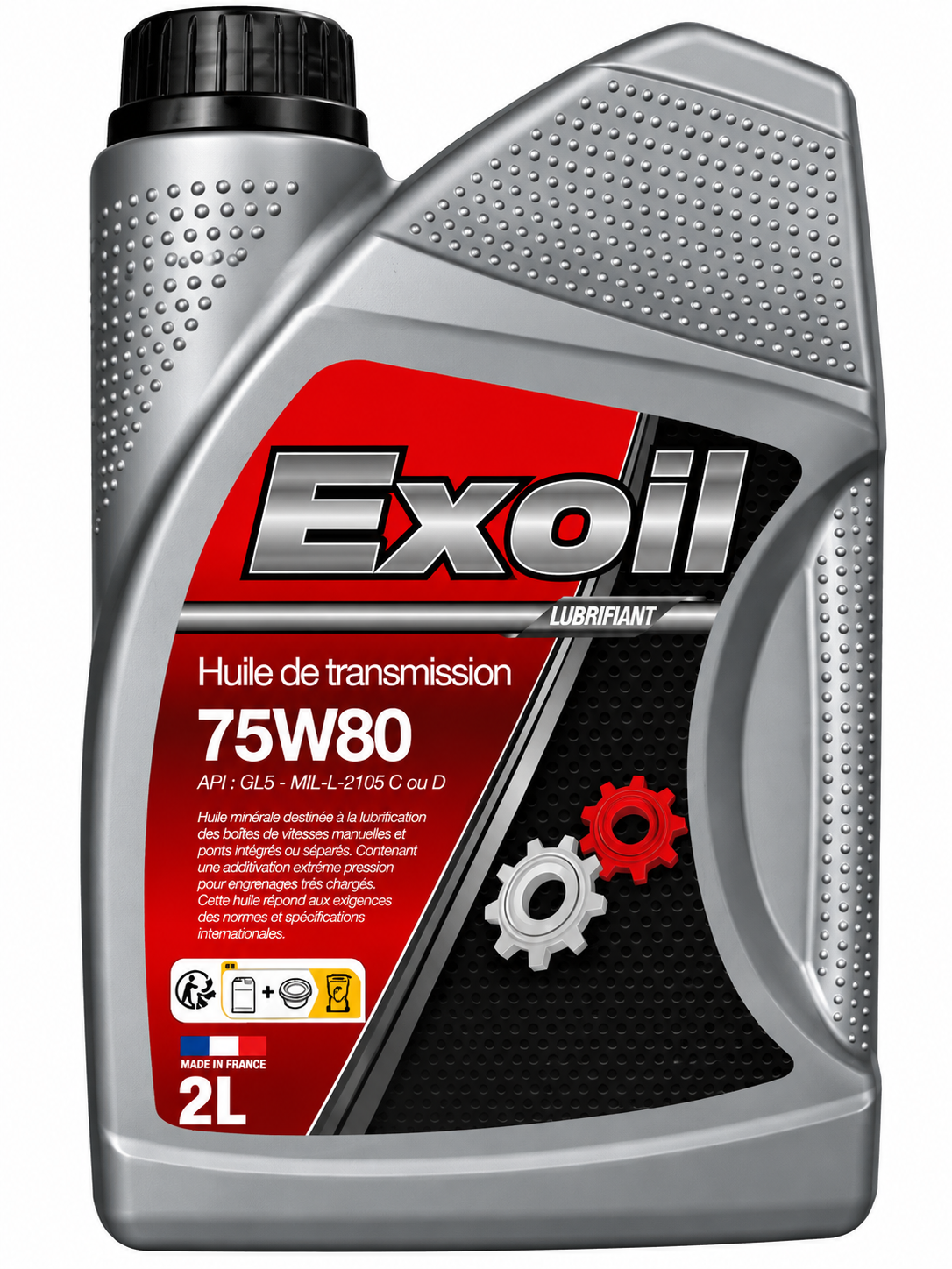 Huile de boite 75W80  Exoil 2L