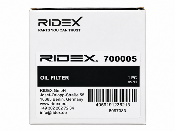 Filtre à huile RIDEX