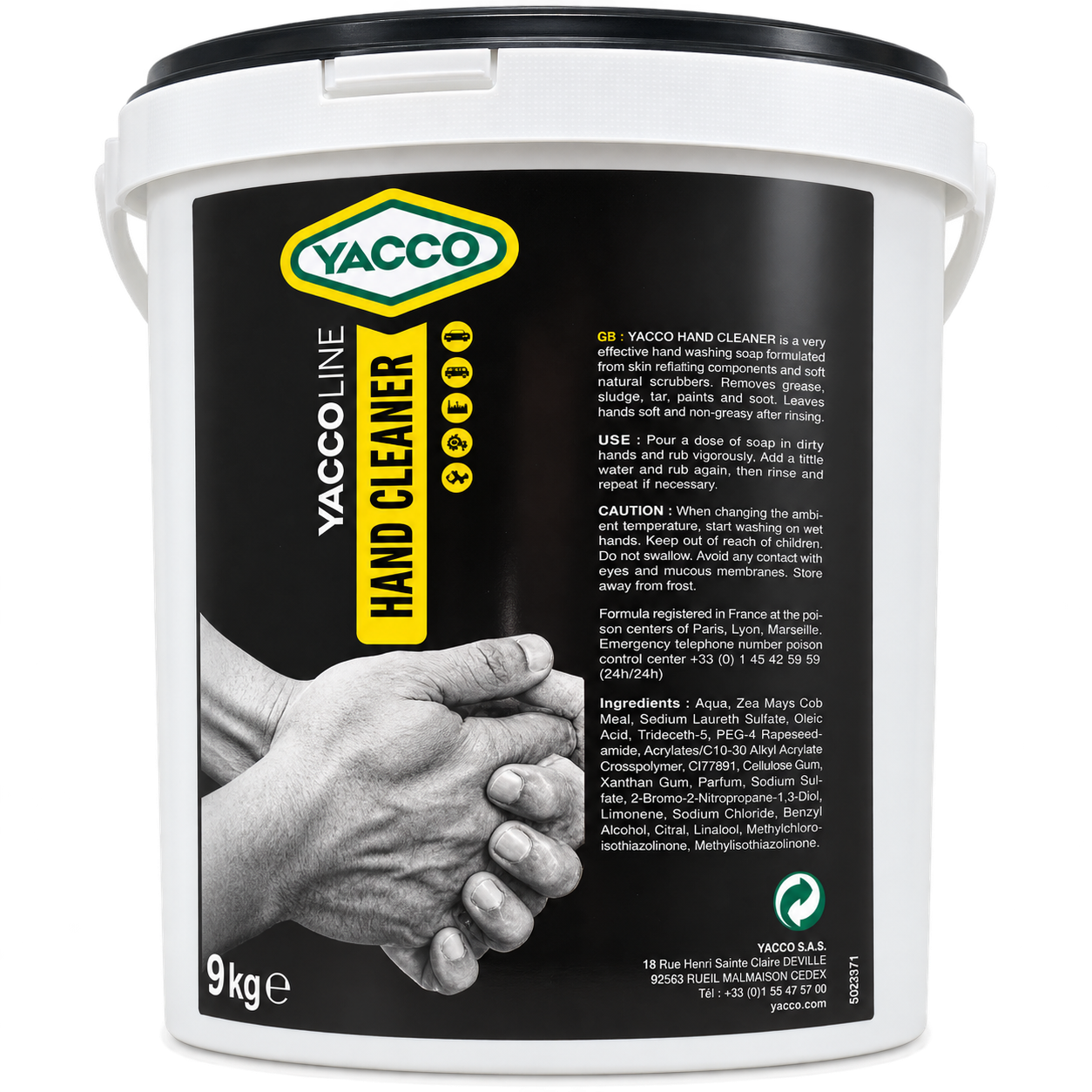 YACCO Hand Cleaner – Savon d’atelier 9 kg