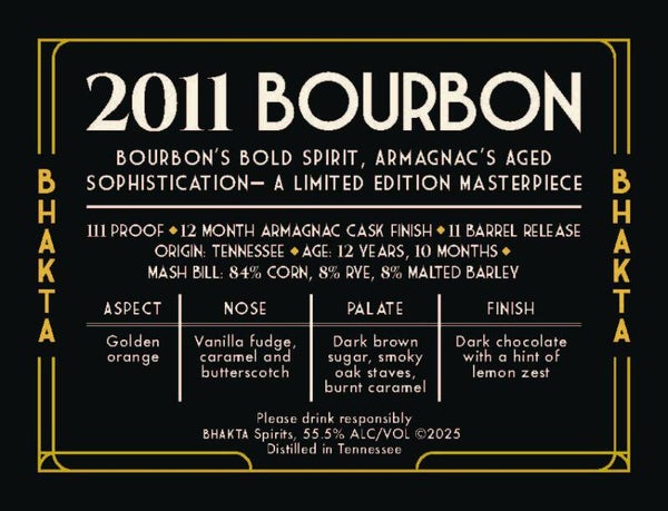 2011 Bourbon Shelf Talker