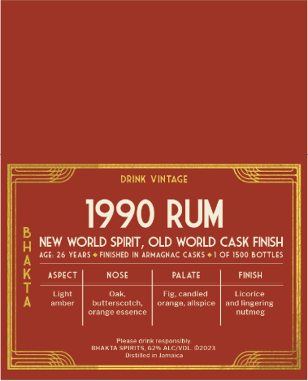 BHAKTA 1990 Rum Shelf Talker