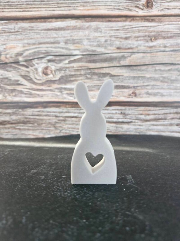 Hase aufrecht mit Herz Mini