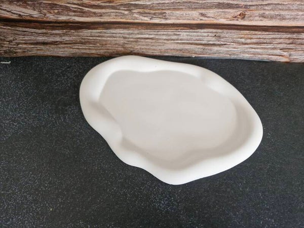 Teller oval Wellen