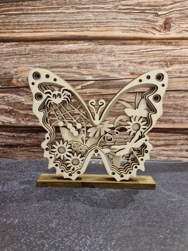 3D Schmetterling aus Holz