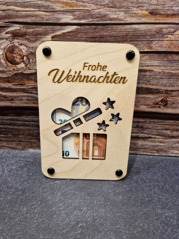 Holzkarte für Geldgeschenke