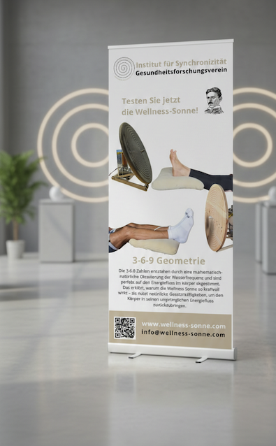 Mitglieds- u. Förderbeitrag für Forschungsprojekt  Roll-UP-Banner Testen Sie die Wellness-Sonne