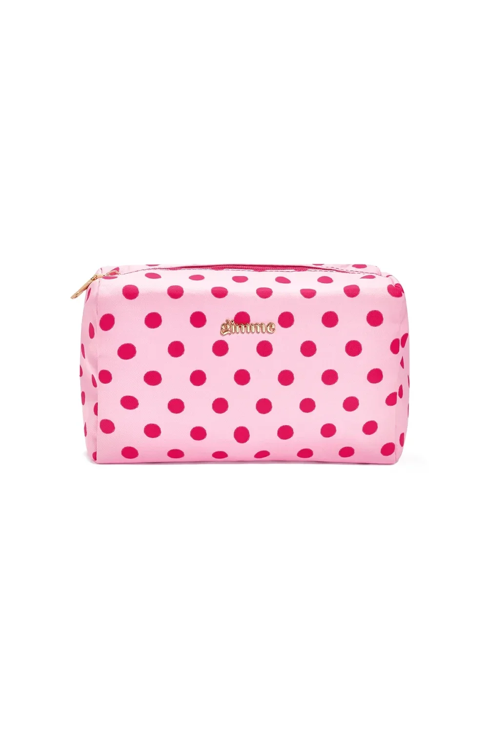 Toilettas groot roze/fuchsia stip
