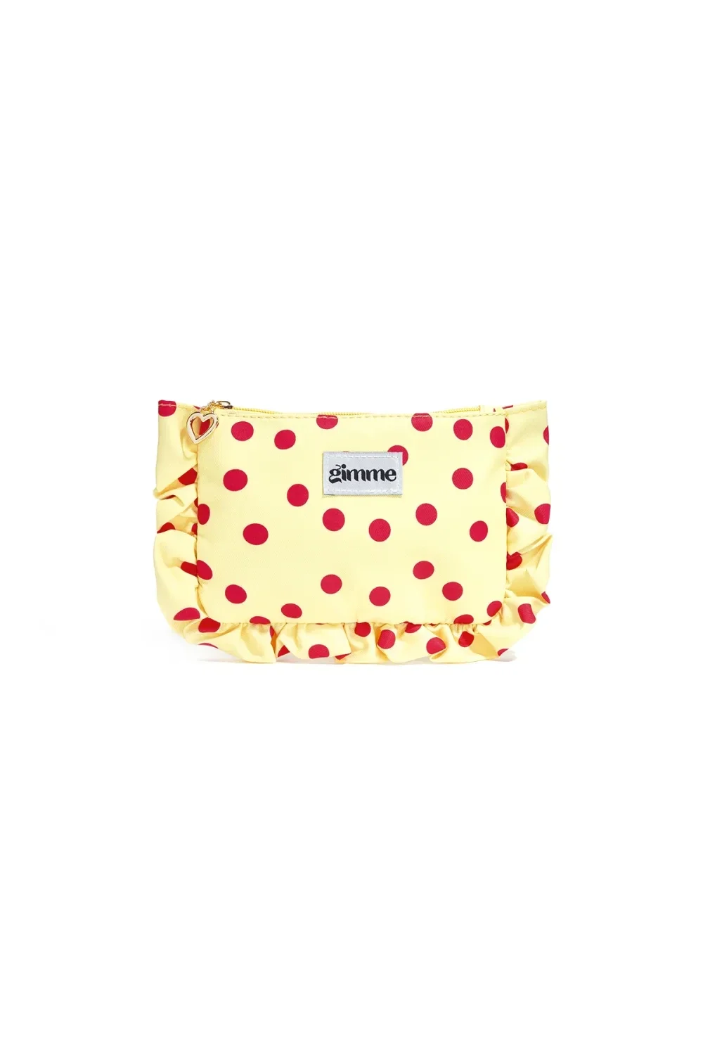 Toilettasje geel/rood stip