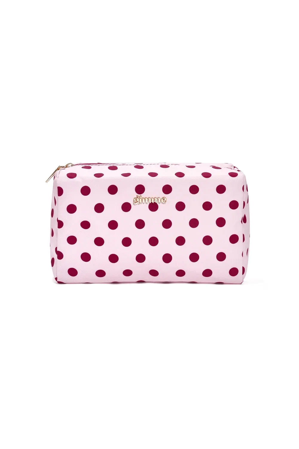 Toilettas groot roze/bordeaux stip