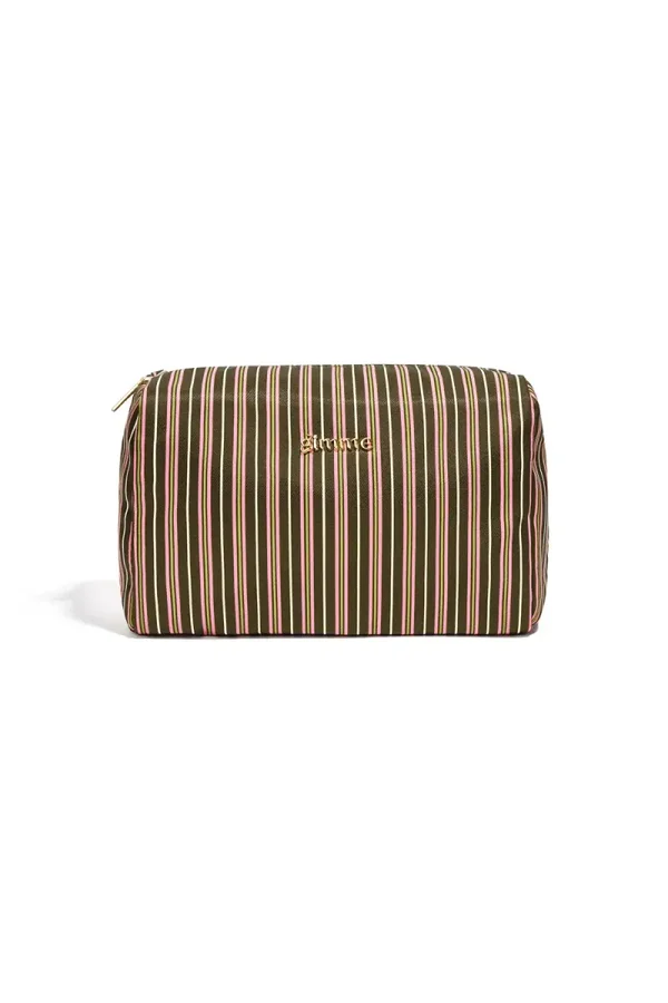 Toilettas groot stripe grass green