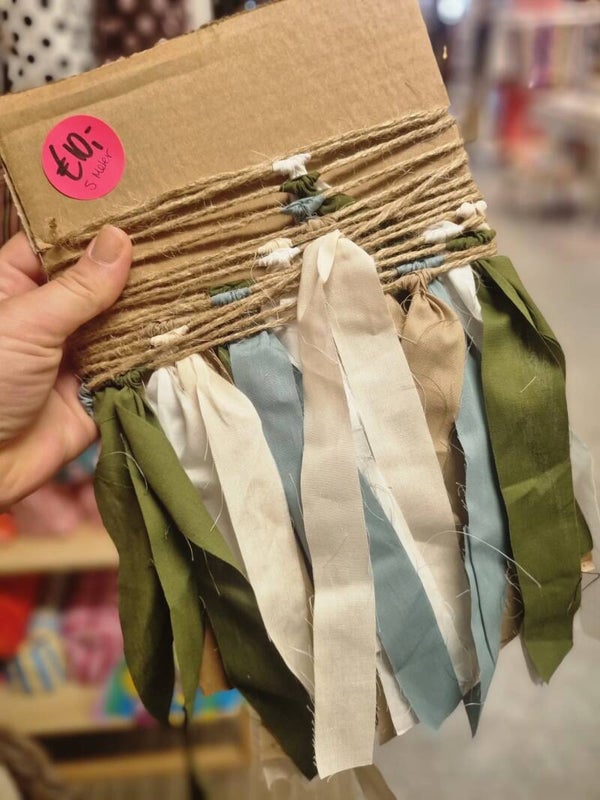 Geknoopte slinger groen/blauw/beige/wit/taupe