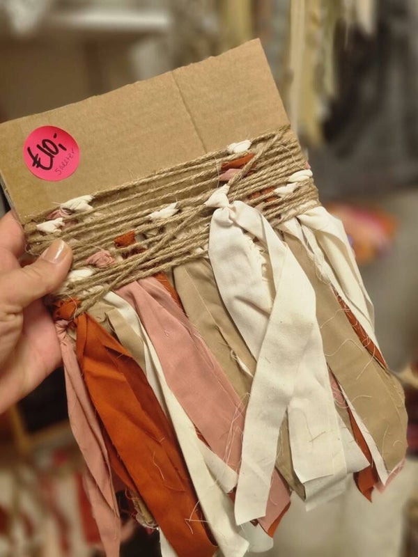 Geknoopte slinger wit/oud-roze/brique/taupe/beige
