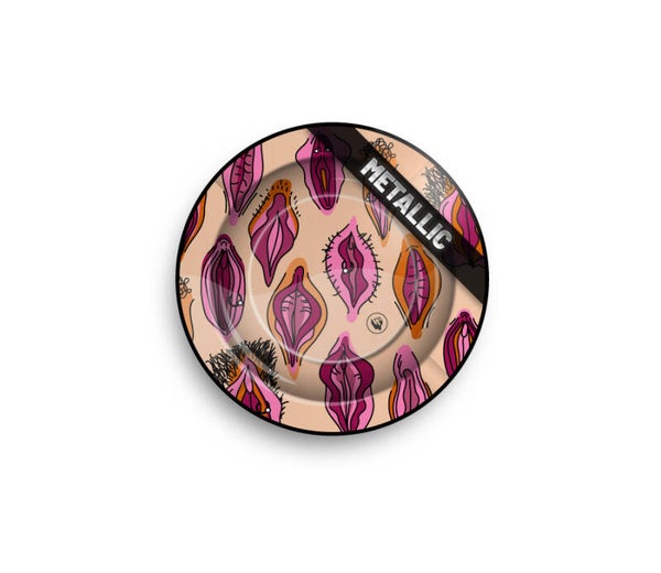 Metal Ashtray Pussy Pattern, metallic (⌀135 mm)