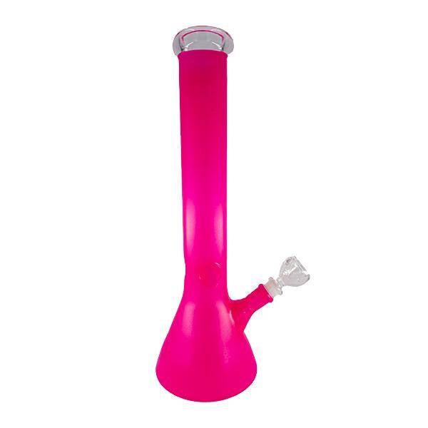 Glass Bong Transparent Pink 35cm