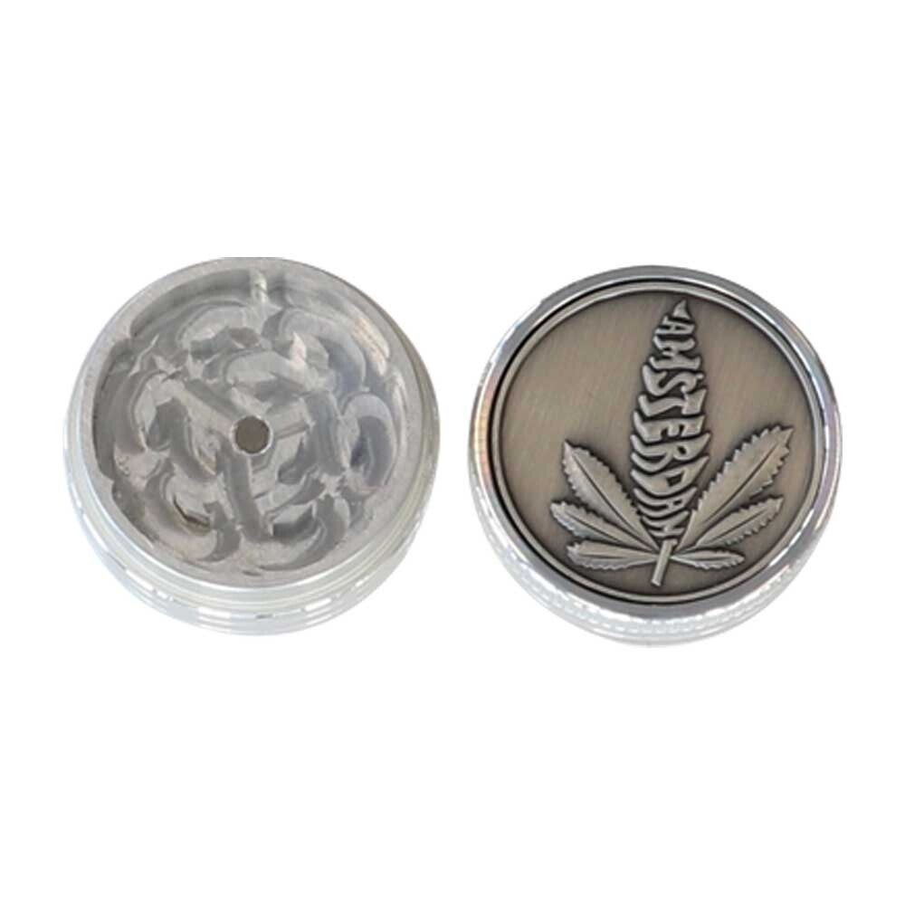 Metal grinder Amsterdam leaf 40 mm 2 pts