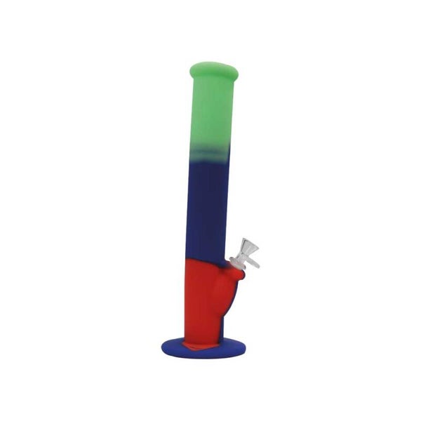Silicone Bong Green, Blue and Red 36cm